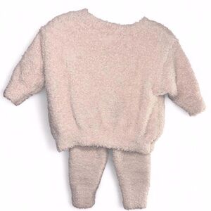 Cozy Light Pink Fuzzy Kids Matching Set